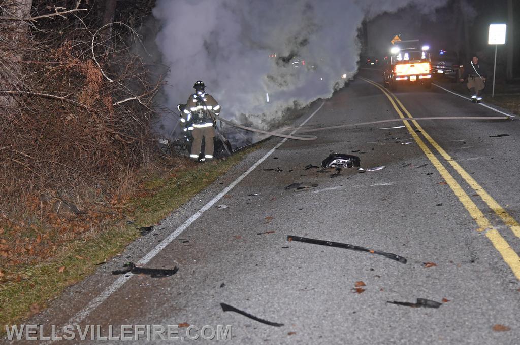 Car fire on South York Road, Warrington Township on Saturday, January 7.  photos by curt werner