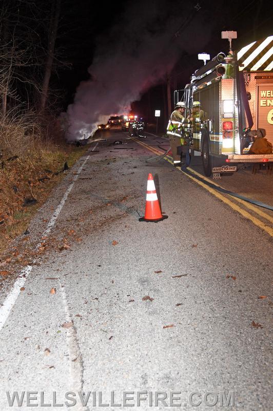 Car fire on South York Road, Warrington Township on Saturday, January 7.  photos by curt werner