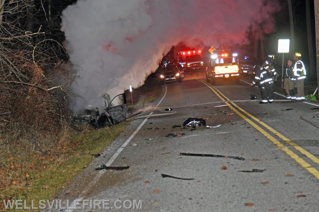 Car fire on South York Road, Warrington Township on Saturday, January 7.  photos by curt werner