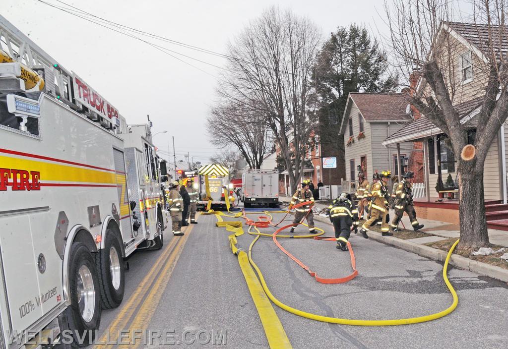 On Saturday, January 15, h house fire in the three hundred block of Main Street, Wellsville.  photos by curt werner
