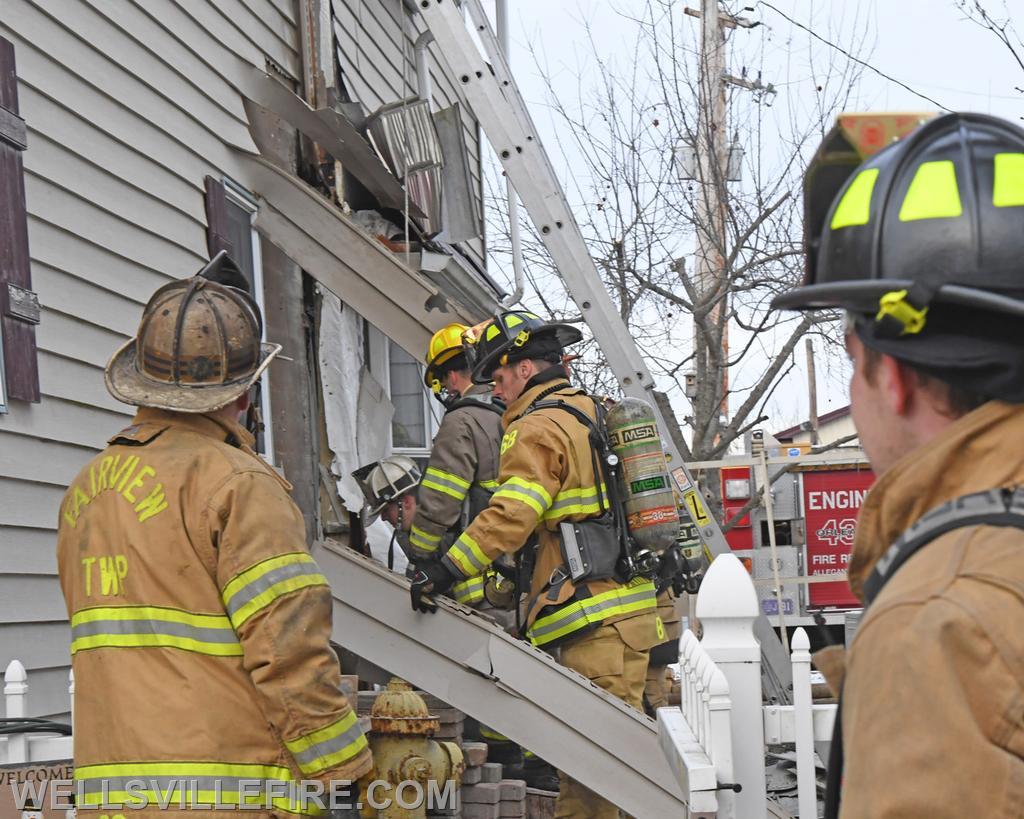 On Saturday, January 15, h house fire in the three hundred block of Main Street, Wellsville.  photos by curt werner