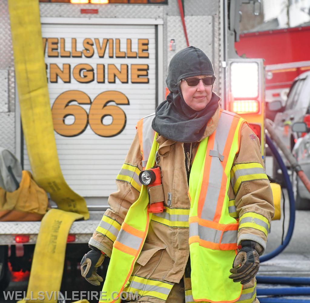 On Saturday, January 15, h house fire in the three hundred block of Main Street, Wellsville.  photos by curt werner