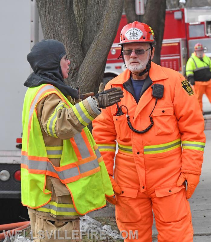 On Saturday, January 15, h house fire in the three hundred block of Main Street, Wellsville.  photos by curt werner