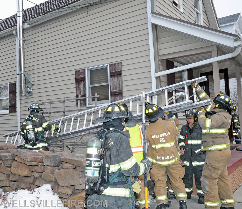 On Saturday, January 15, h house fire in the three hundred block of Main Street, Wellsville.  photos by curt werner