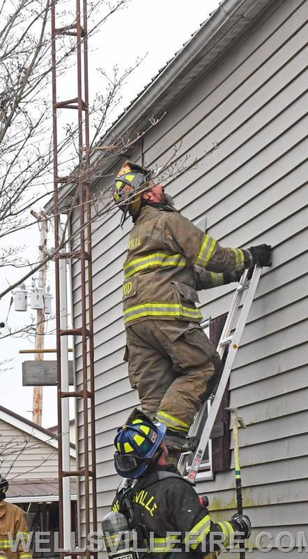 On Saturday, January 15, h house fire in the three hundred block of Main Street, Wellsville.  photos by curt werner