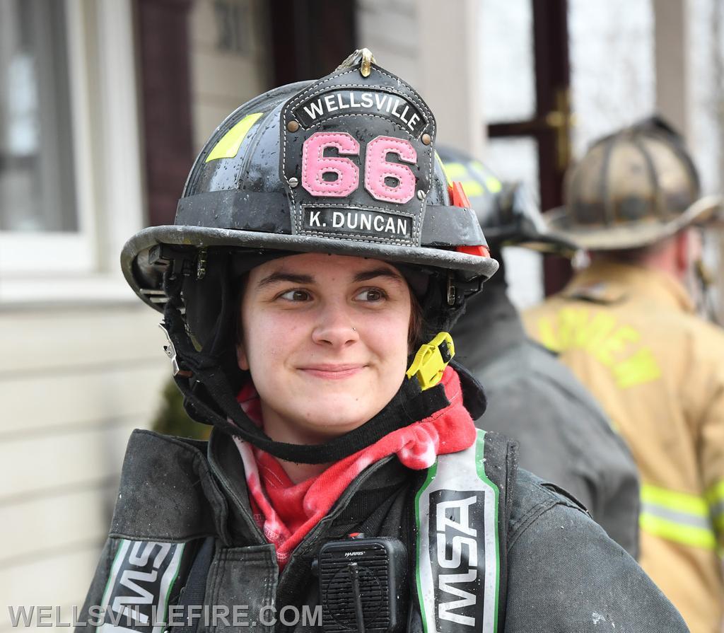 On Saturday, January 15, h house fire in the three hundred block of Main Street, Wellsville.  photos by curt werner