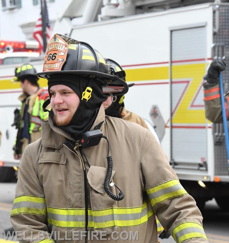 On Saturday, January 15, h house fire in the three hundred block of Main Street, Wellsville.  photos by curt werner