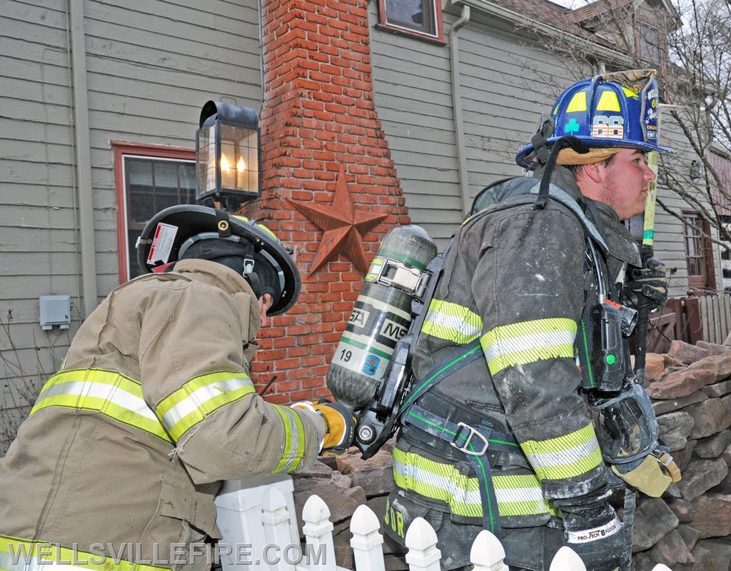 On Saturday, January 15, h house fire in the three hundred block of Main Street, Wellsville.  photos by curt werner