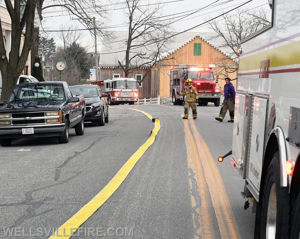 On Saturday, January 15, h house fire in the three hundred block of Main Street, Wellsville.  photos by curt werner