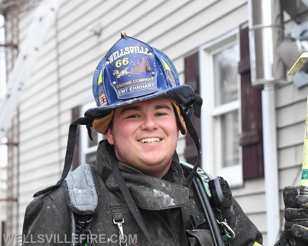 On Saturday, January 15, h house fire in the three hundred block of Main Street, Wellsville.  photos by curt werner