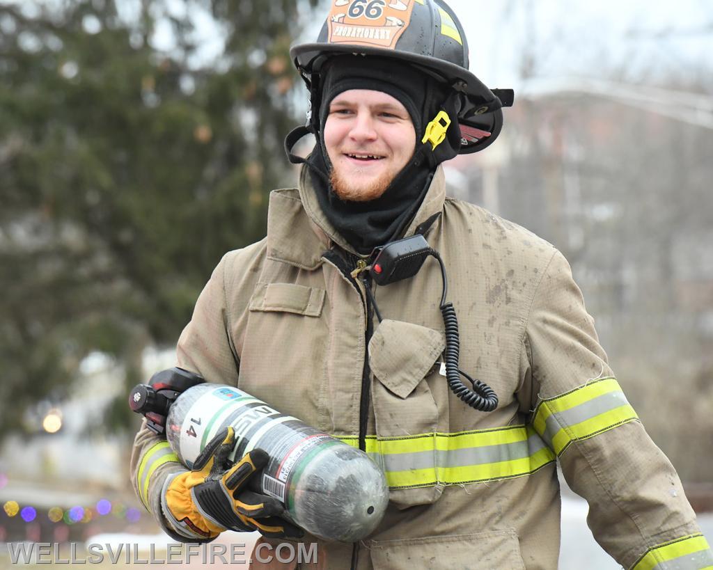 On Saturday, January 15, h house fire in the three hundred block of Main Street, Wellsville.  photos by curt werner