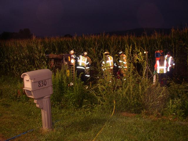 Crash on Detters Mill Road on September 8, 2012. Photo by Tim Strayer.