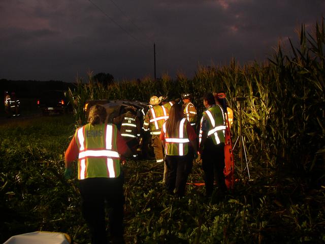 Crash on Detters Mill Road on September 8, 2012. Photo by Tim Strayer.