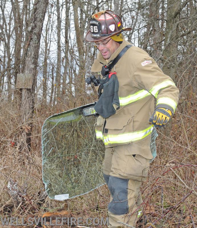 Crash on Wellsville Road on Saturday, December 5.  photos by curt werner