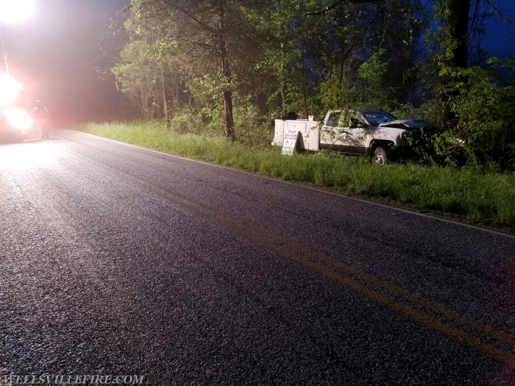 5/14/18 - Early morning single vehicle accident off the roadway. No injuries occurred. Photos by L. Anderson 