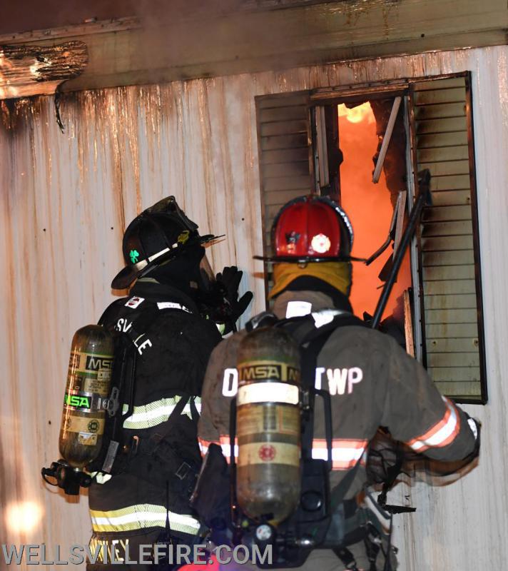 Early Thursday morning, 4:20 a.m. February 20, a mobile home fire broke out  in the 600 block of Yeager Road.  photos by curt werner