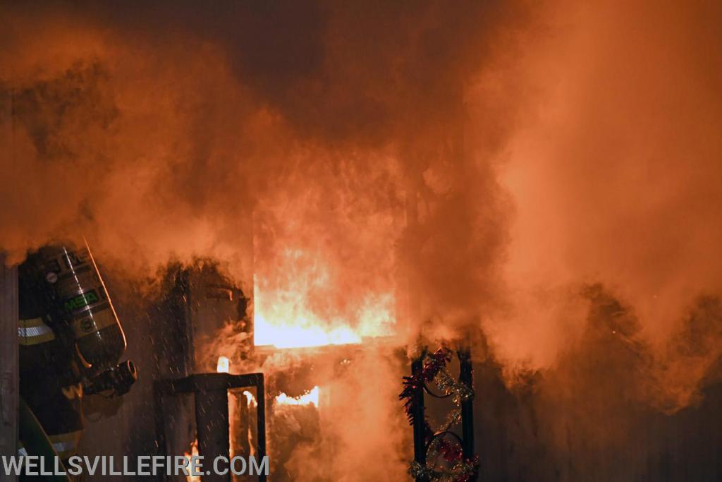 Early Thursday morning, 4:20 a.m. February 20, a mobile home fire broke out  in the 600 block of Yeager Road.  photos by curt werner