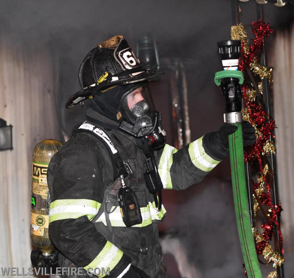 Early Thursday morning, 4:20 a.m. February 20, a mobile home fire broke out  in the 600 block of Yeager Road.  photos by curt werner