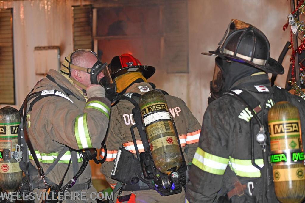 Early Thursday morning, 4:20 a.m. February 20, a mobile home fire broke out  in the 600 block of Yeager Road.  photos by curt werner