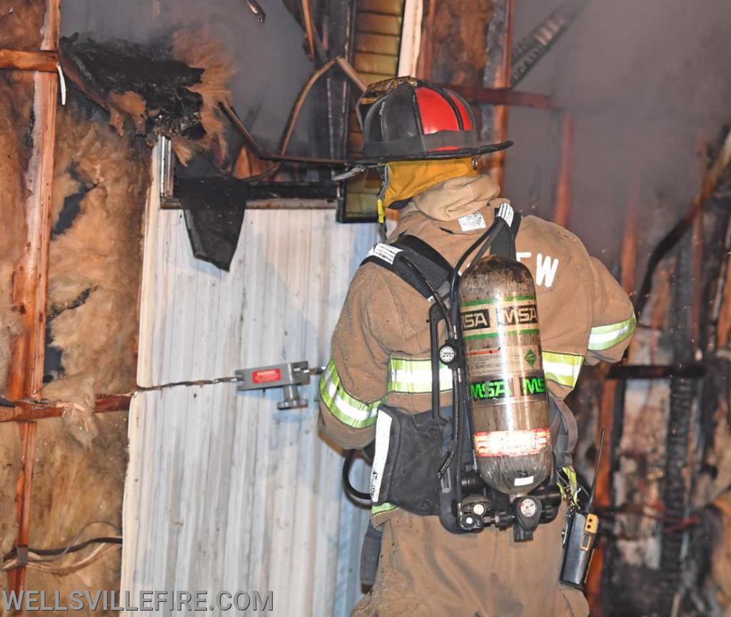 Early Thursday morning, 4:20 a.m. February 20, a mobile home fire broke out  in the 600 block of Yeager Road.  photos by curt werner