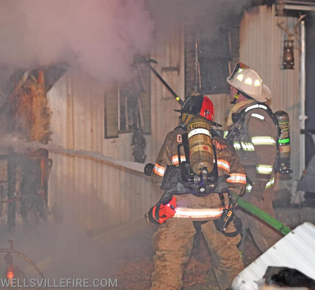 Early Thursday morning, 4:20 a.m. February 20, a mobile home fire broke out  in the 600 block of Yeager Road.  photos by curt werner