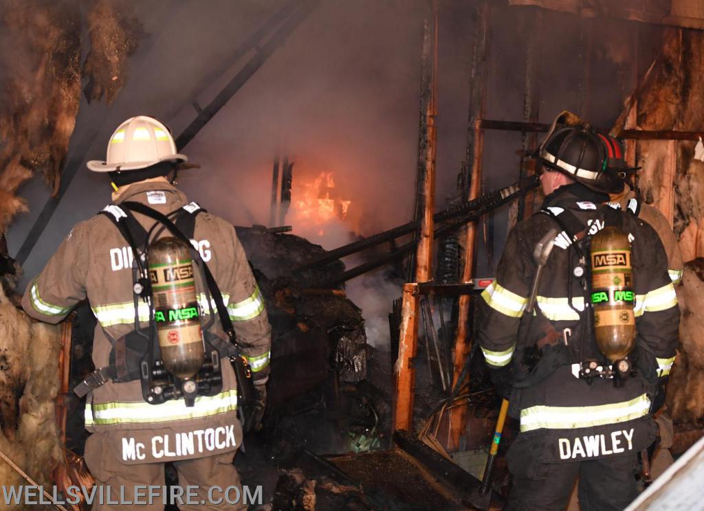 Early Thursday morning, 4:20 a.m. February 20, a mobile home fire broke out  in the 600 block of Yeager Road.  photos by curt werner