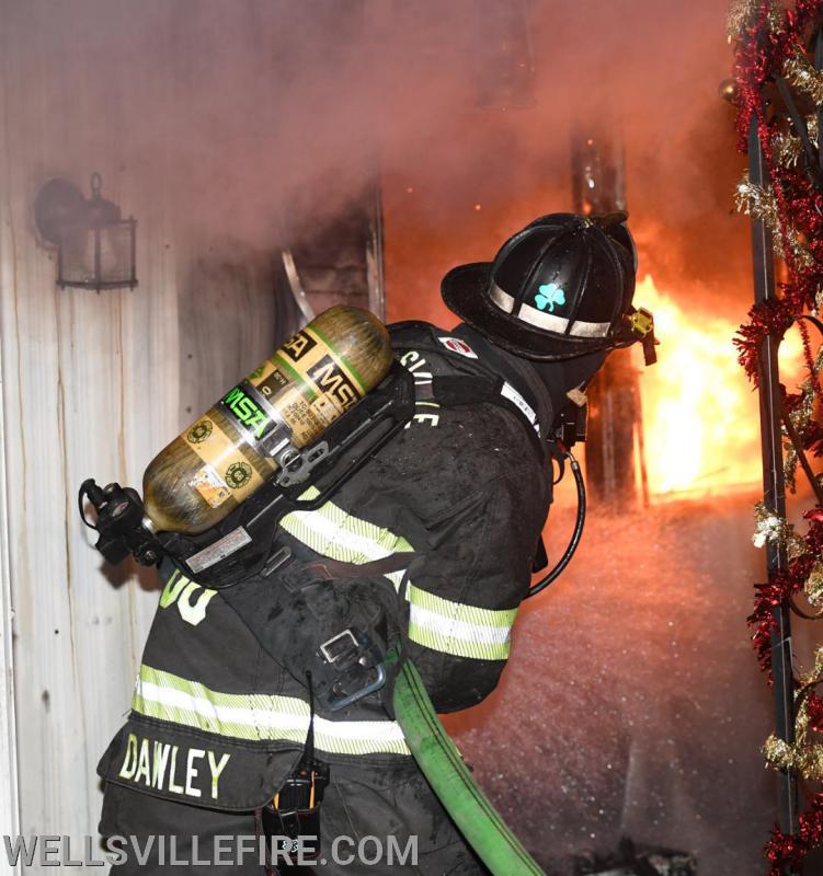 Early Thursday morning, 4:20 a.m. February 20, a mobile home fire broke out  in the 600 block of Yeager Road.  photos by curt werner