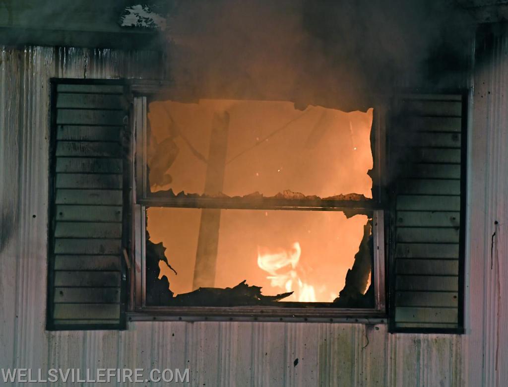 Early Thursday morning, 4:20 a.m. February 20, a mobile home fire broke out  in the 600 block of Yeager Road.  photos by curt werner