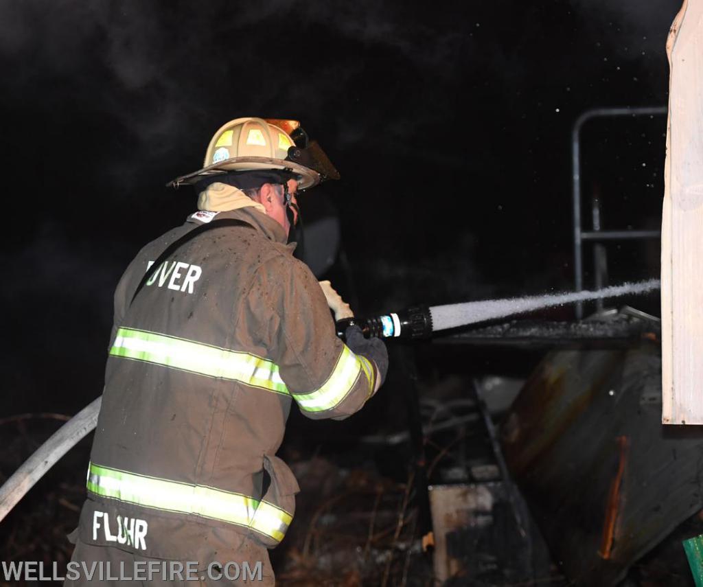 Early Thursday morning, 4:20 a.m. February 20, a mobile home fire broke out  in the 600 block of Yeager Road.  photos by curt werner