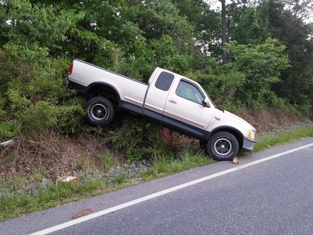 Crews responded on 5/27/13 to a single vehicle accident, no injuries. Photo by Jacob Albert. 