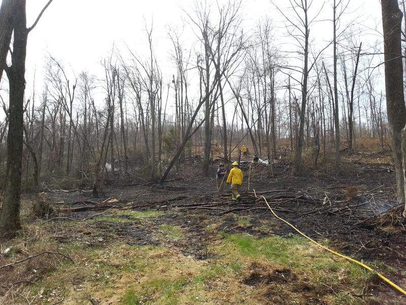 Brush Fire 4/19/14 - at 555 Bentzel Rd Warrington Township. Burnt 1.5 Acres. Photo by J. Albert