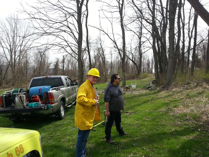 Brush Fire 4/19/14 - at 555 Bentzel Rd Warrington Township. Burnt 1.5 Acres. Photo by J. Albert