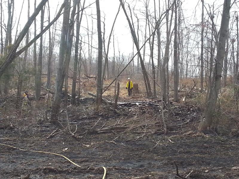 Brush Fire 4/19/14 - at 555 Bentzel Rd Warrington Township. Burnt 1.5 Acres. Photo by J. Albert