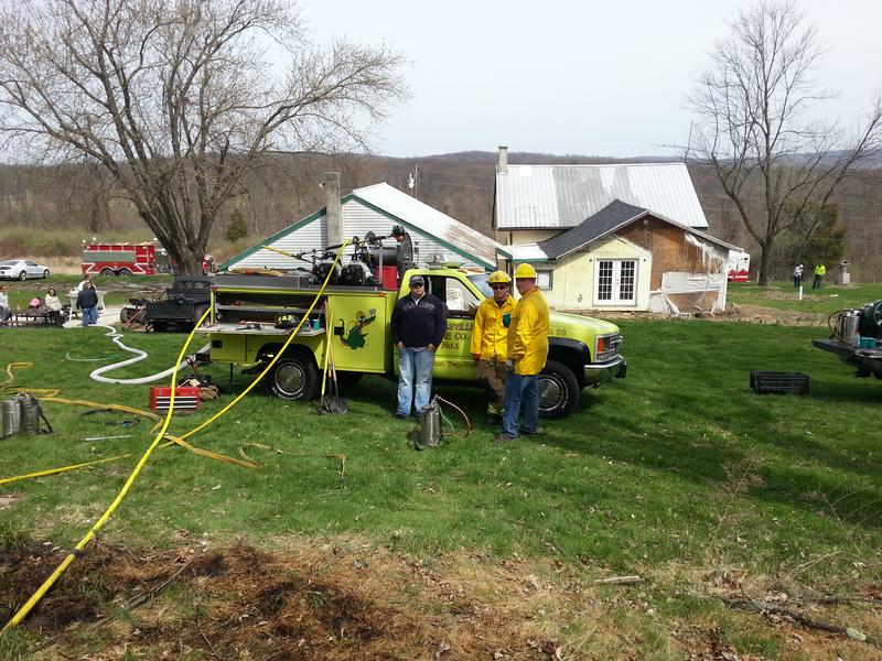 Brush Fire 4/19/14 - at 555 Bentzel Rd Warrington Township. Burnt 1.5 Acres. Photo by J. Albert