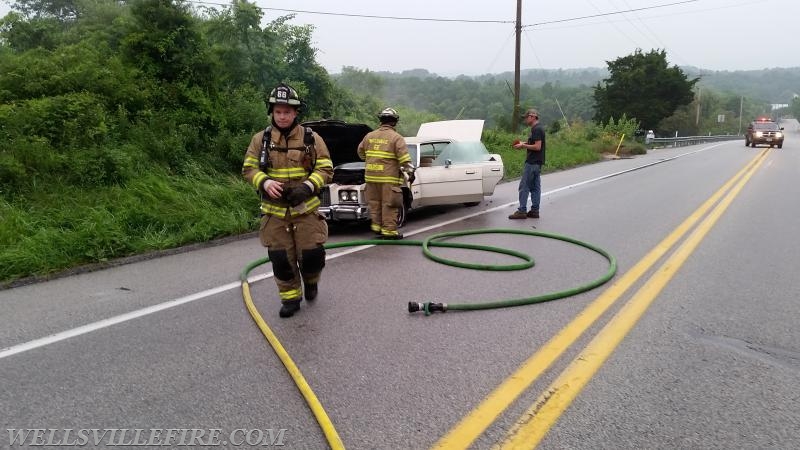 Car Fire - July 4th, 2015 - Engine compartment fire. Photo by J. Albert