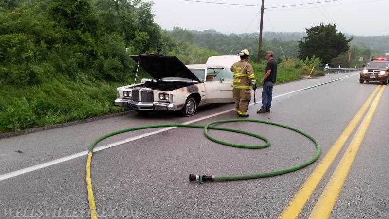 Car Fire - July 4th, 2015 - Engine compartment fire. Photo by J. Albert