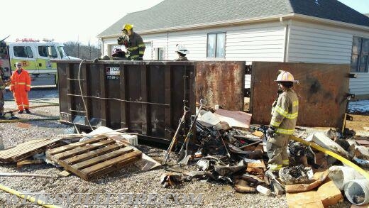 1/14/16 - Dumpster Fire on Buttercup Lane in Warrington Twp. 