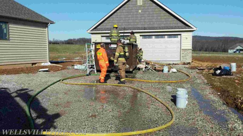 1/14/16 - Dumpster Fire on Buttercup Lane in Warrington Twp. 