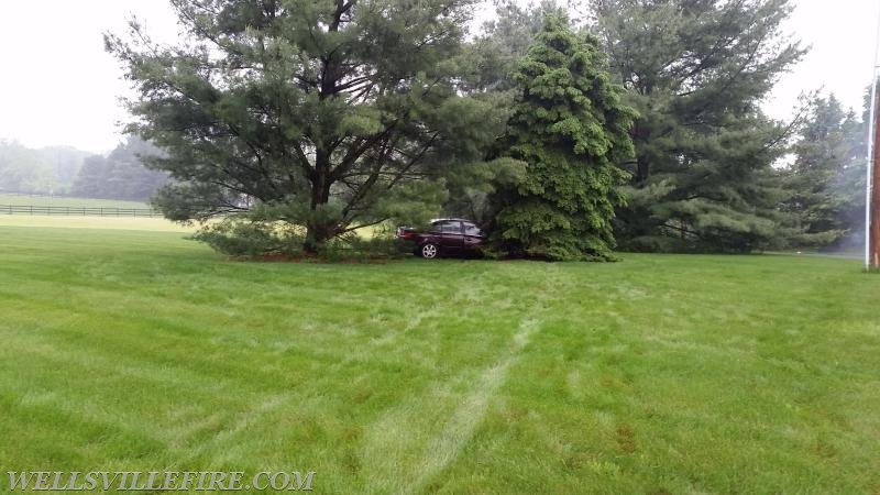 5/21/16 - Vehicle off the roadway into a tree. No injures. Mt. Zion Road. Photo by J. Albert