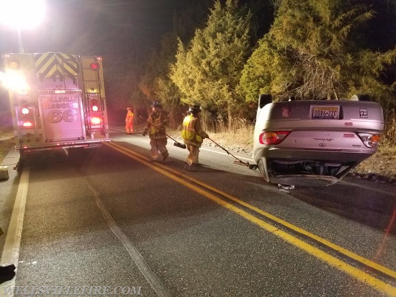 12/3 single vehicle accident overturned on Carlisle Rd