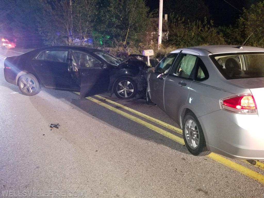 MVA on Wellsville Rd at 03:15 on 10/19/18. Photos by L. Anderson