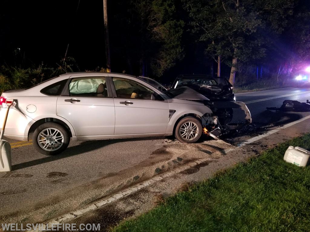 MVA on Wellsville Rd at 03:15 on 10/19/18. Photos by L. Anderson