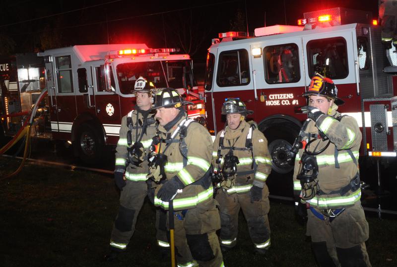 House fire in Monaghan Township on Monday, November 17.  Photo by Curt Werner