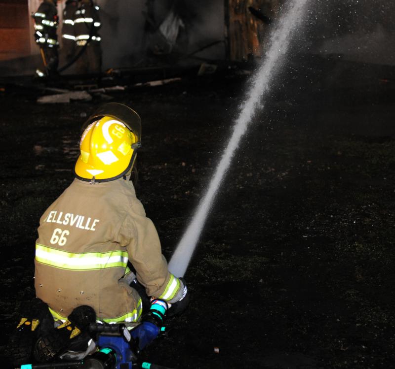 Barn fire on Saturday, January 2, 2016, at Mine Bank Road, Washington Township.  photos by Curt Werner 