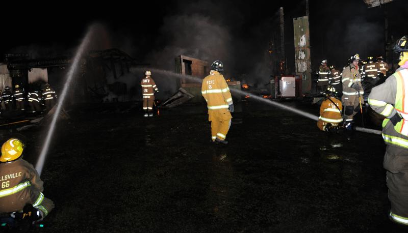 Barn fire on Saturday, January 2, 2016, at Mine Bank Road, Washington Township.  photos by Curt Werner 