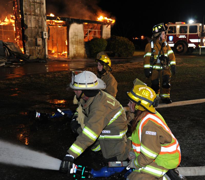 Barn fire on Saturday, January 2, 2016, at Mine Bank Road, Washington Township.  photos by Curt Werner 