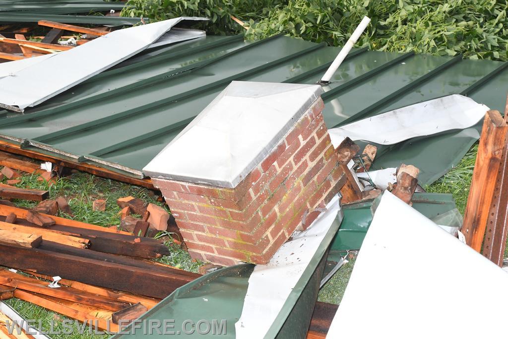 8-10-21 High winds and rain blew roof off house on Cabin Hollow Road, Warrington Township. photos by curt werner