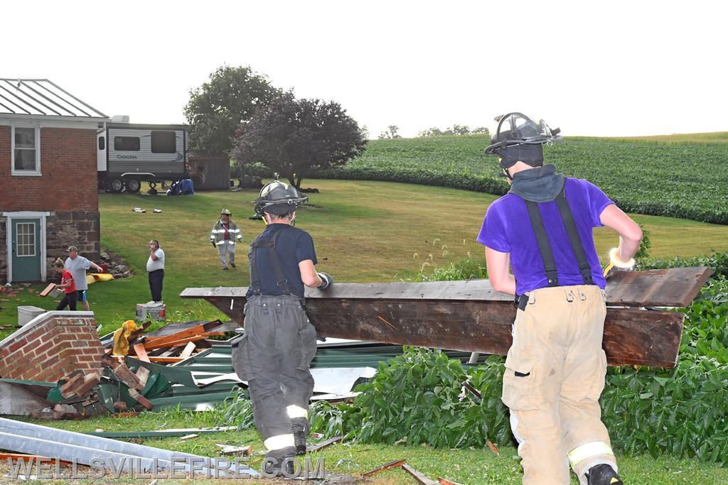 8-10-21 High winds and rain blew roof off house on Cabin Hollow Road, Warrington Township. photos by curt werner