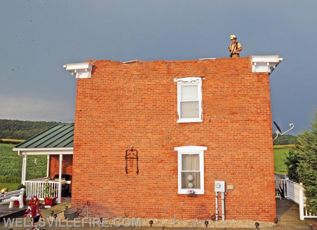 8-10-21 High winds and rain blew roof off house on Cabin Hollow Road, Warrington Township. photos by curt werner