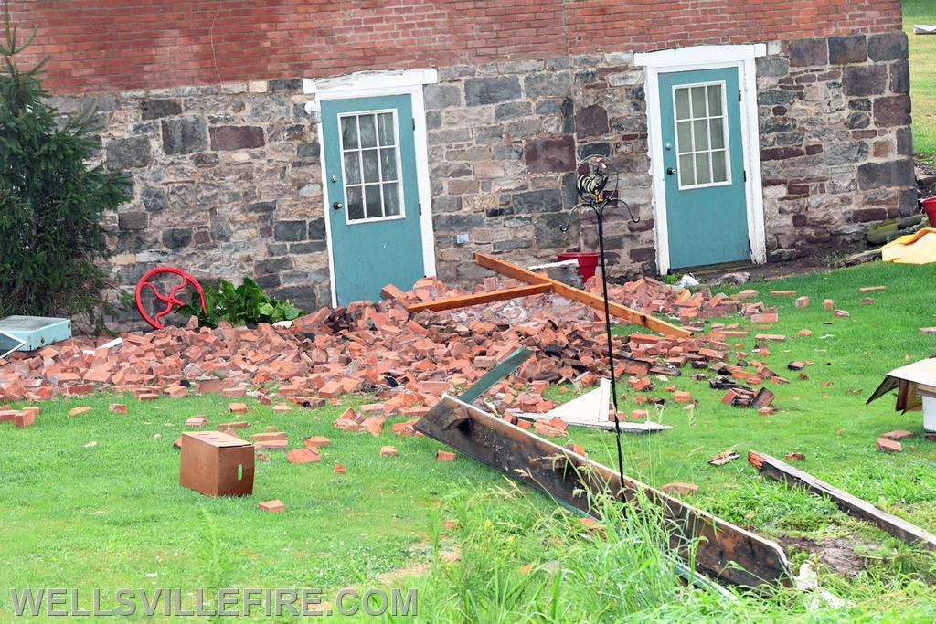 8-10-21 High winds and rain blew roof off house on Cabin Hollow Road, Warrington Township. photos by curt werner